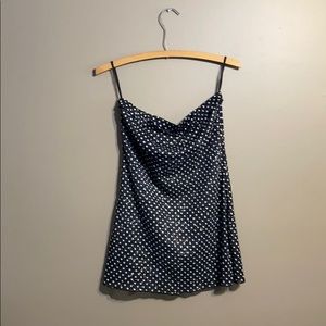Vanity Black and White Polka Dot Tube Top M